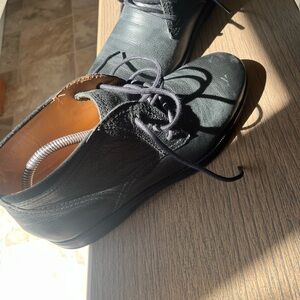 Men's Black Leather Shoes - Chukka Boot